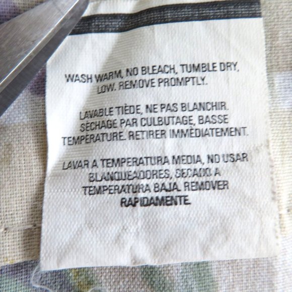 Vintage Springs Sheer Window Curtain Panel 1 Beige Purple Tulips Mod Retro USA - Picture 5 of 5